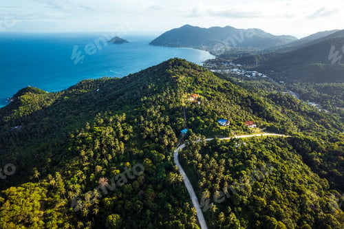 Preview: tropical island and sea view form above