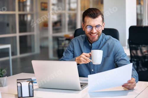 Preview: Successful hipster team in coworking. Freelancers.