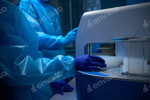 Preview: Virology specialists use special equipment to study biomaterial