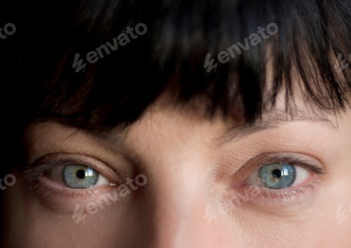 Preview: Portrait of beautiful woman, close up blue eyes