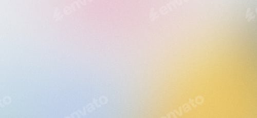 Preview: Grainy noise gradient banner seamlessly transitions from pastel blue to pink and yellow