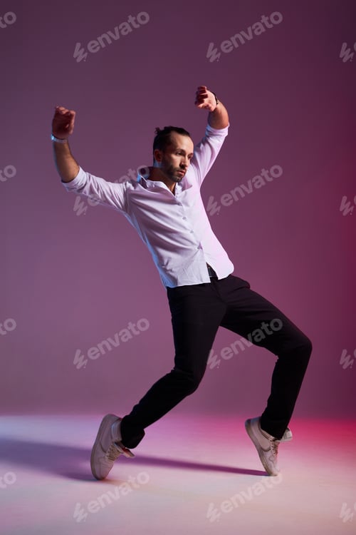 Preview: Professional dancer in motion. Beauty, fashion.