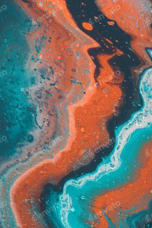 Preview: abstract texture with blue and orange acrylic paint