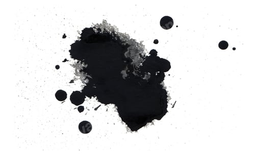 Preview: Black ink blot. Isolated on white.