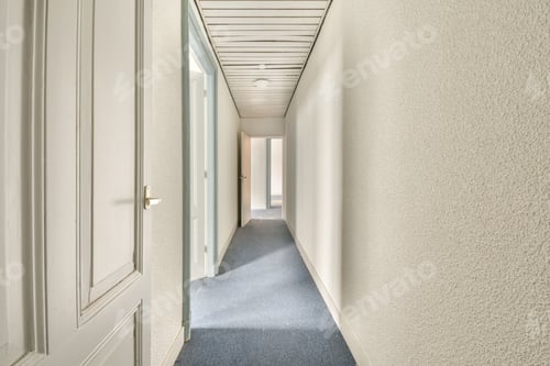 Preview: Long corridor in modern apartment