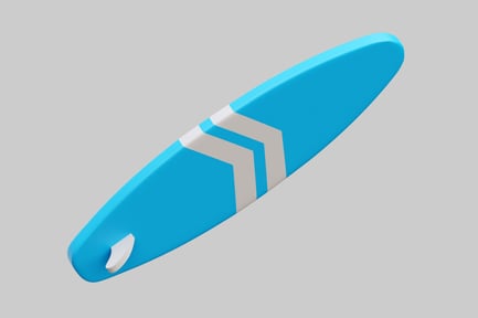 Preview: Blue Surfboard 3D
