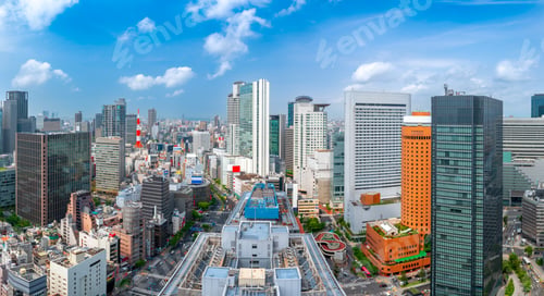 Preview: Osaka, Japan Umeda District Cityscape