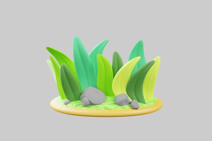 Preview: Spring grass patch with rocks