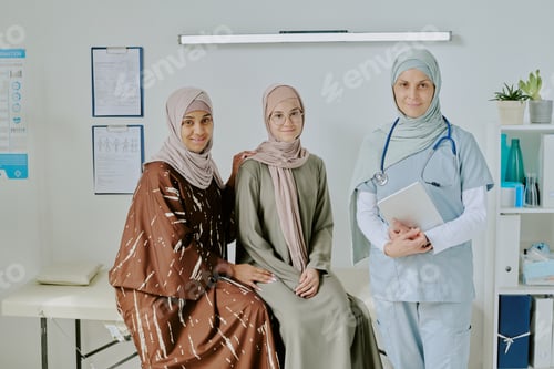 Preview: Smiling Healthcare Professionals in Medical Office Environment