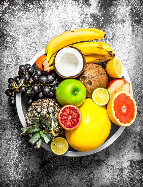 Preview: Fresh Fruits in a Bowl Still Life