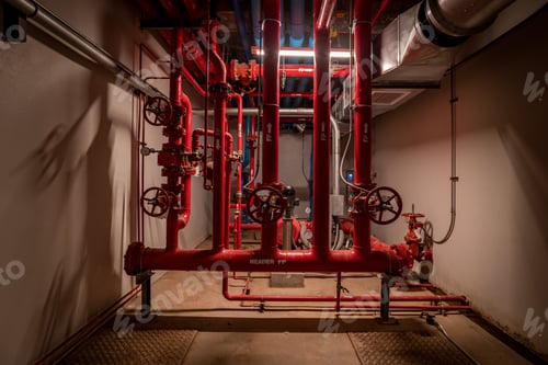 Preview: Building cooling tower air conditioner room progress work chiller HVAC of large industrial building