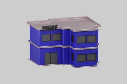 Preview: Cartoon police station building