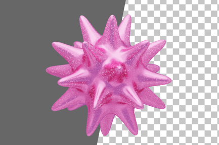 Preview: Glitter Abstract Pink Radiant Spiky Orb 3D Icon