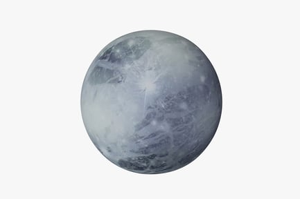 Aperçu: Corps sphérique avec surface glacée et topographie irrégulière