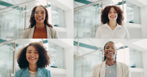 Preview: Happy people, collage and portrait with diversity or pride as promotion, job opportunity or about u