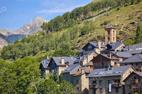 Preview: Traditional spanish mountain village. Vall de Boi. Catalonia, Spain