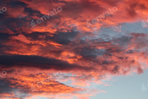 Preview: Fiery sunset in the clouds