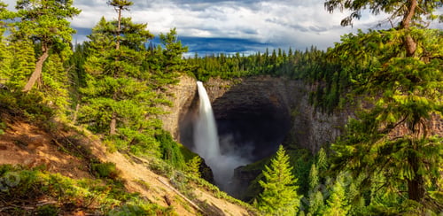 Preview: Helmcken Falls in Canadian Nature. British Columbia, Canada. Nature Background