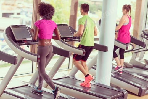 Preview: people exercisinng a cardio on treadmill