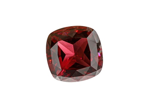 Preview: Rich Garnet Gemstone with Cushion Cut