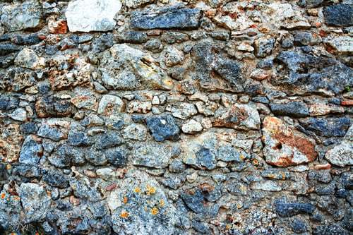 Preview: Old bricks wall pattern. Medieval stone wall. Background, texture
