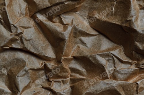 Preview: Texture of Wrinkled Brown Paper Close Up