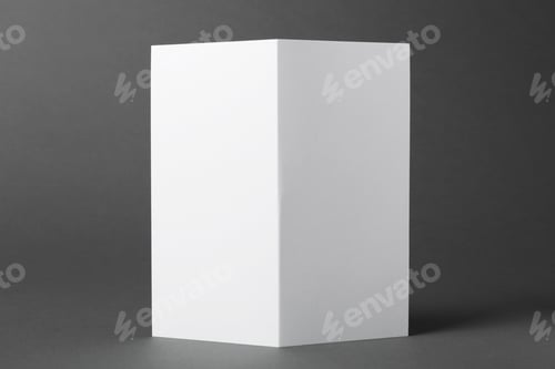 Preview: Blank brochure on gray background. Mock up for design