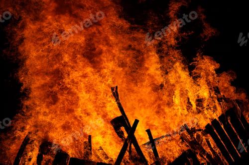Preview: Fire flames background. Red hot flames of fire
