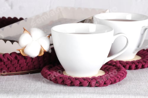Preview: Hot Water Stand Made Of Knitted Thread