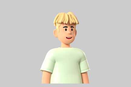 Preview: Cartoon young male character figure