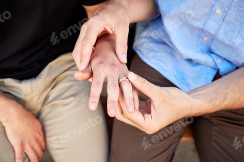 Preview: Close Up Of Man Proposing To Male Partner With Ring