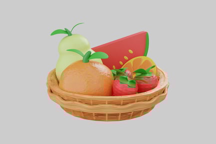 Preview: Fruit in a Wicker Basket