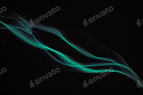 Preview: Green smoke on a black background.