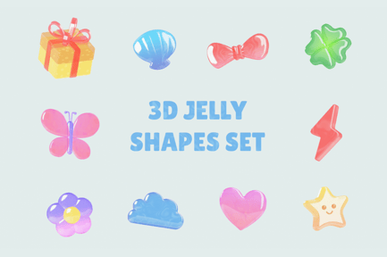 Preview: 3D Jelly Shapes Set