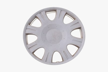 Preview: Worn Hubcap: Cracked & Discarded Car Wheel Cover