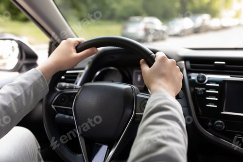 Preview: Transport, business trip, destination and people, road on office in morning