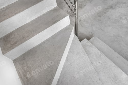 Preview: Grey microcement stairs