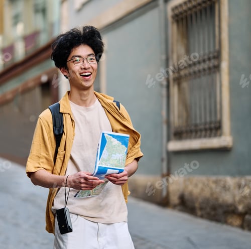 Preview: city young woman travel tourist outdoor couple happy vacation lifestyle holiday