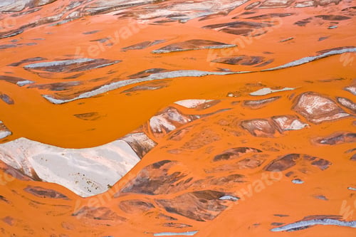 Preview: beautiful orange riverbed texture background
