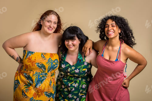 Preview: Plus size women posing for body acceptance