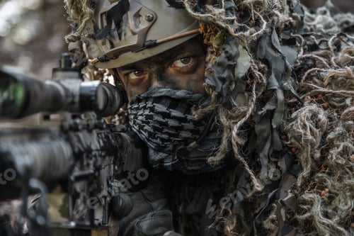 Preview: sniper wearing ghillie suit
