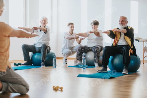 Preview: Senior people exercising