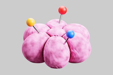 Preview: Set of Pink Doughnuts with Decorative Pins