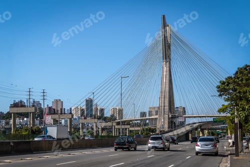 Visualização: Ponte Octavio Frias ou Ponte Estaiada - São Paulo, Brasil