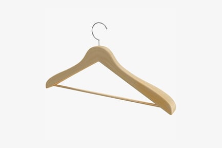 Preview: Wooden Hanger with Metal Hook
