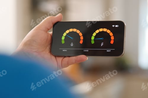 Preview: Monitoring Energy and Water Usage on a Mobile Device in a Bright Living Room