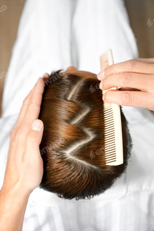 Preview: Hair Dresser Cutting Hair To Beautiful Girl In Hair Salon