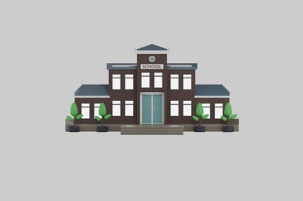 Vista previa: Edificio contemporáneo con reloj incorporado