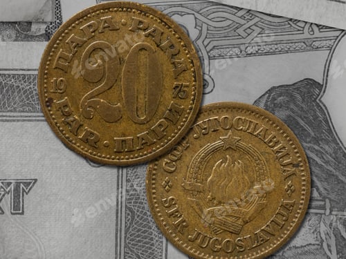 Preview: Vintage Yugoslavian dinar coins. Pare denomination