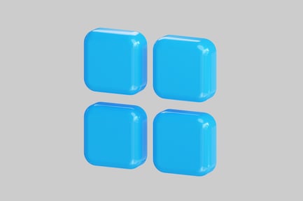 Aperçu: Motif quadrillé de carrés arrondis bleus